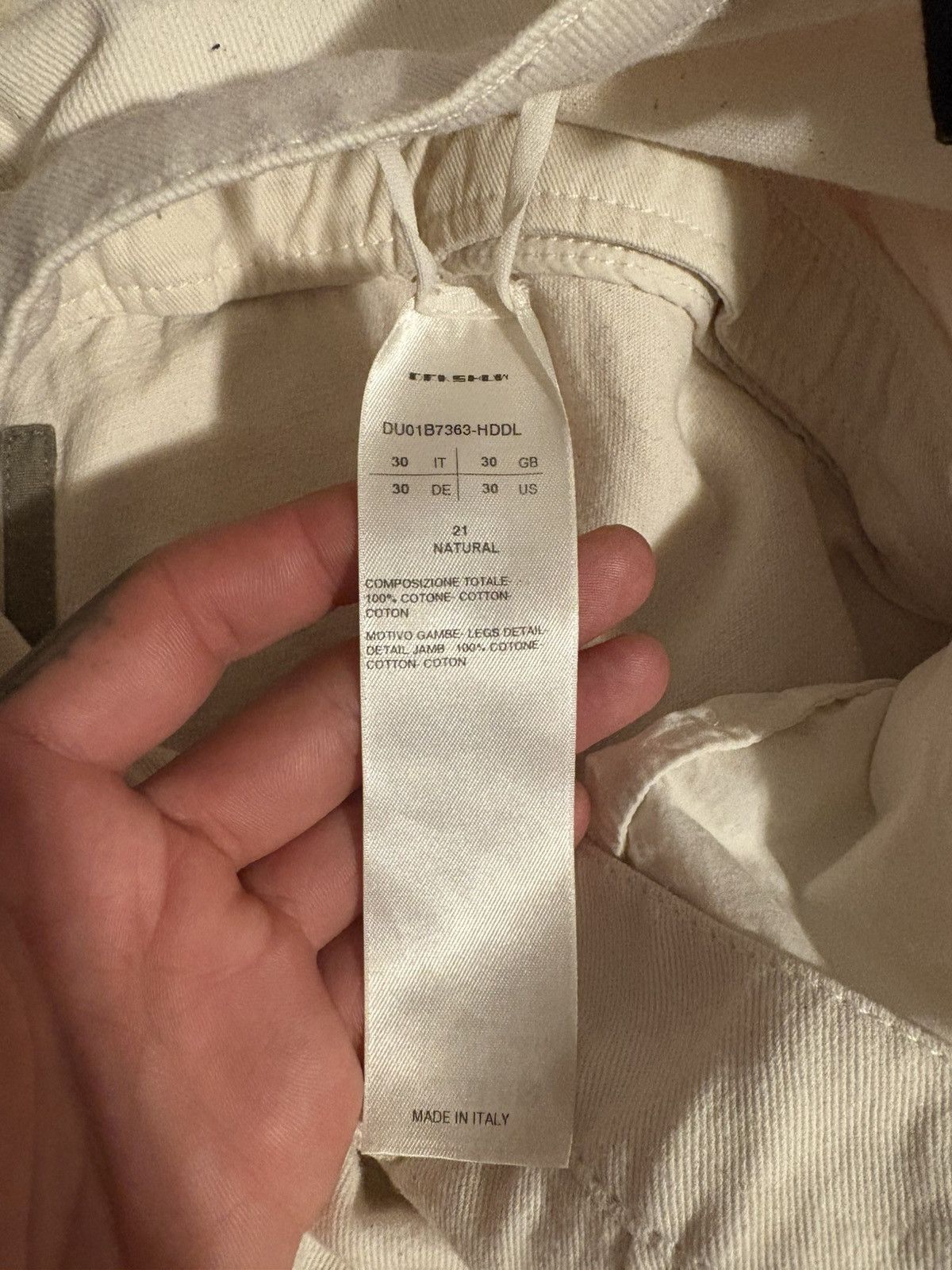 Rick Owens Rick Owens Banana Bolan Jeans — White — Size 32 Size US 30 / EU 46 - 7 Thumbnail