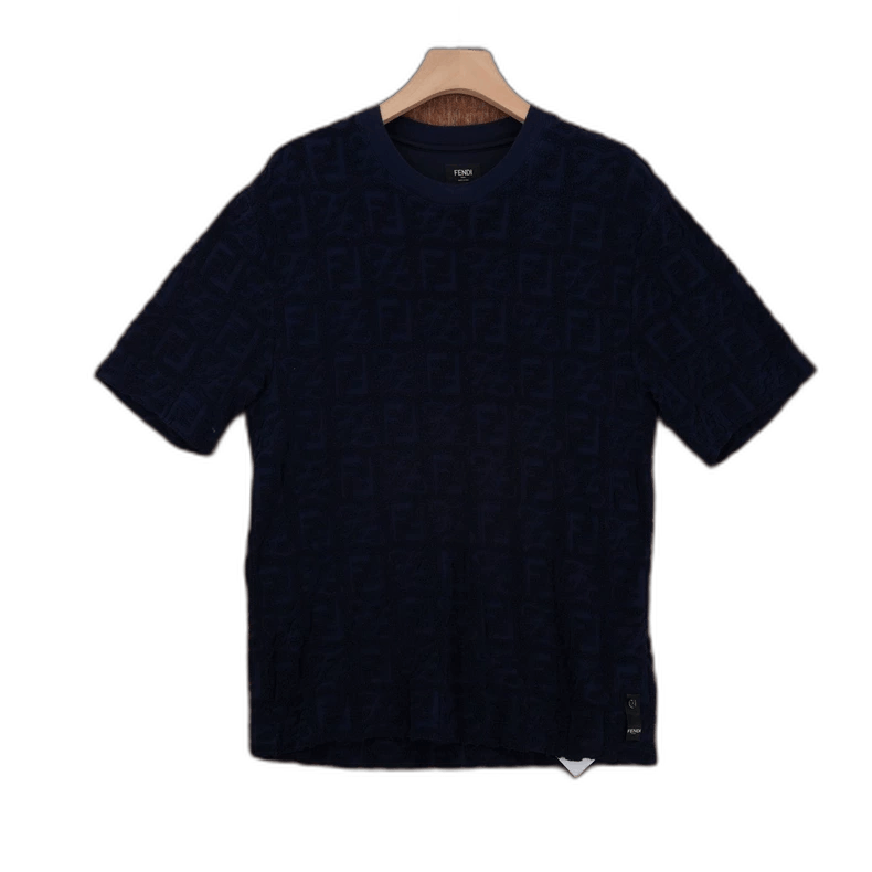 Fendi Navy Blue Short Sleeve T-shirt