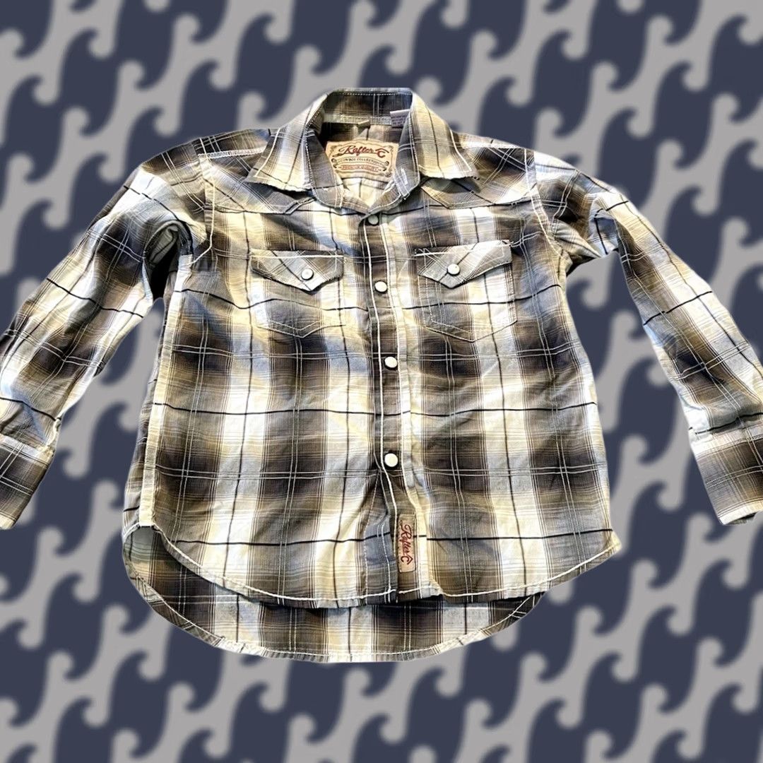 Roper Roper Cowboy Collection Plaid Snap Shirt Mens Small Western Pearl Snap Shirt Size US S / EU 44-46 / 1 - 1 Thumbnail