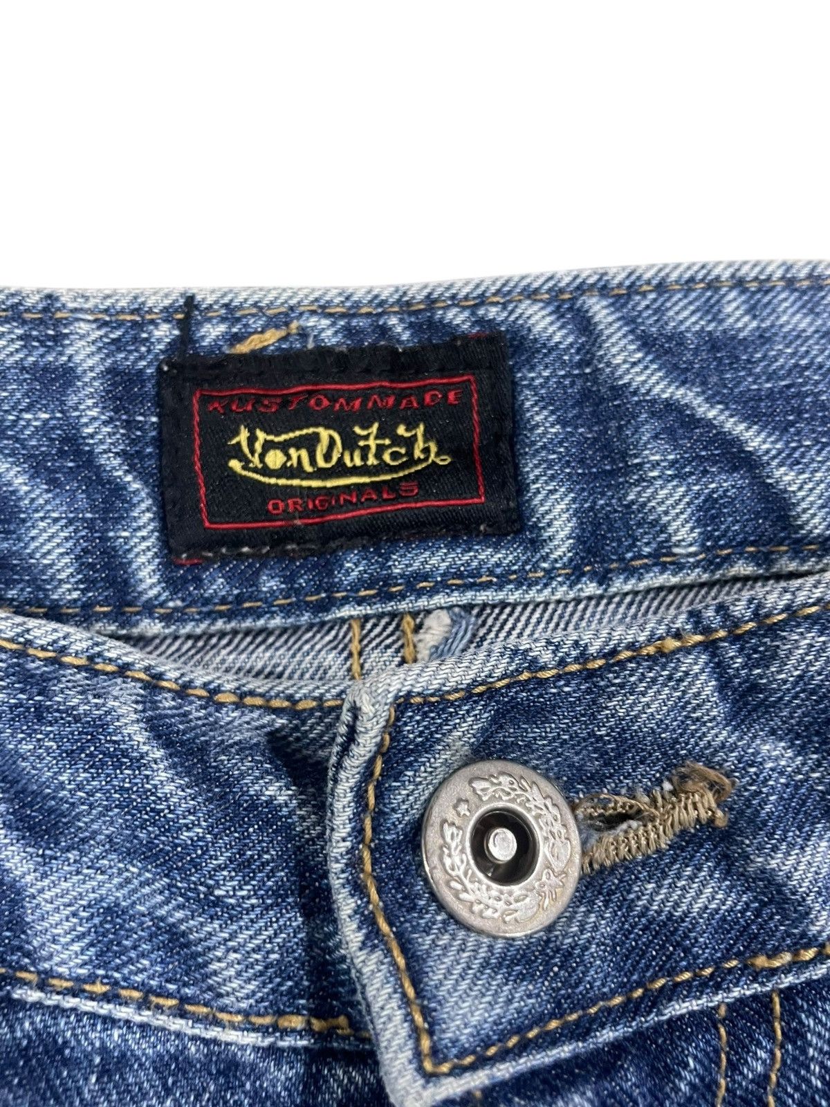 Vintage VON DUTCH VINTAGE 90s STREETWEAR DISTRESSED JEANS Size US 32 / EU 48 - 7 Thumbnail