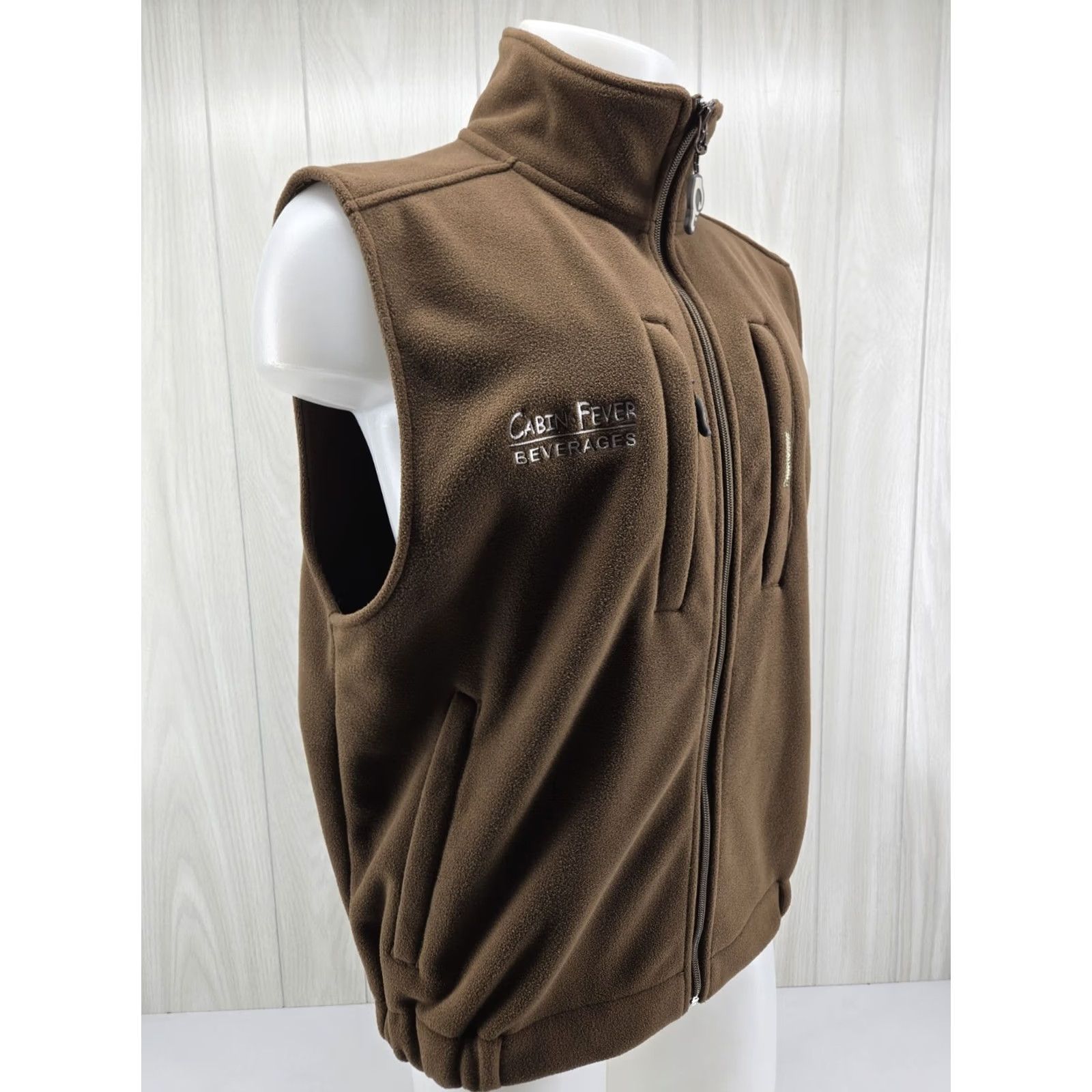 Vintage Drake Waterfowl Systems Cabin Fever Beverage Vest Brown Full Zip Large Mens Size US L / EU 52-54 / 3 - 6 Thumbnail