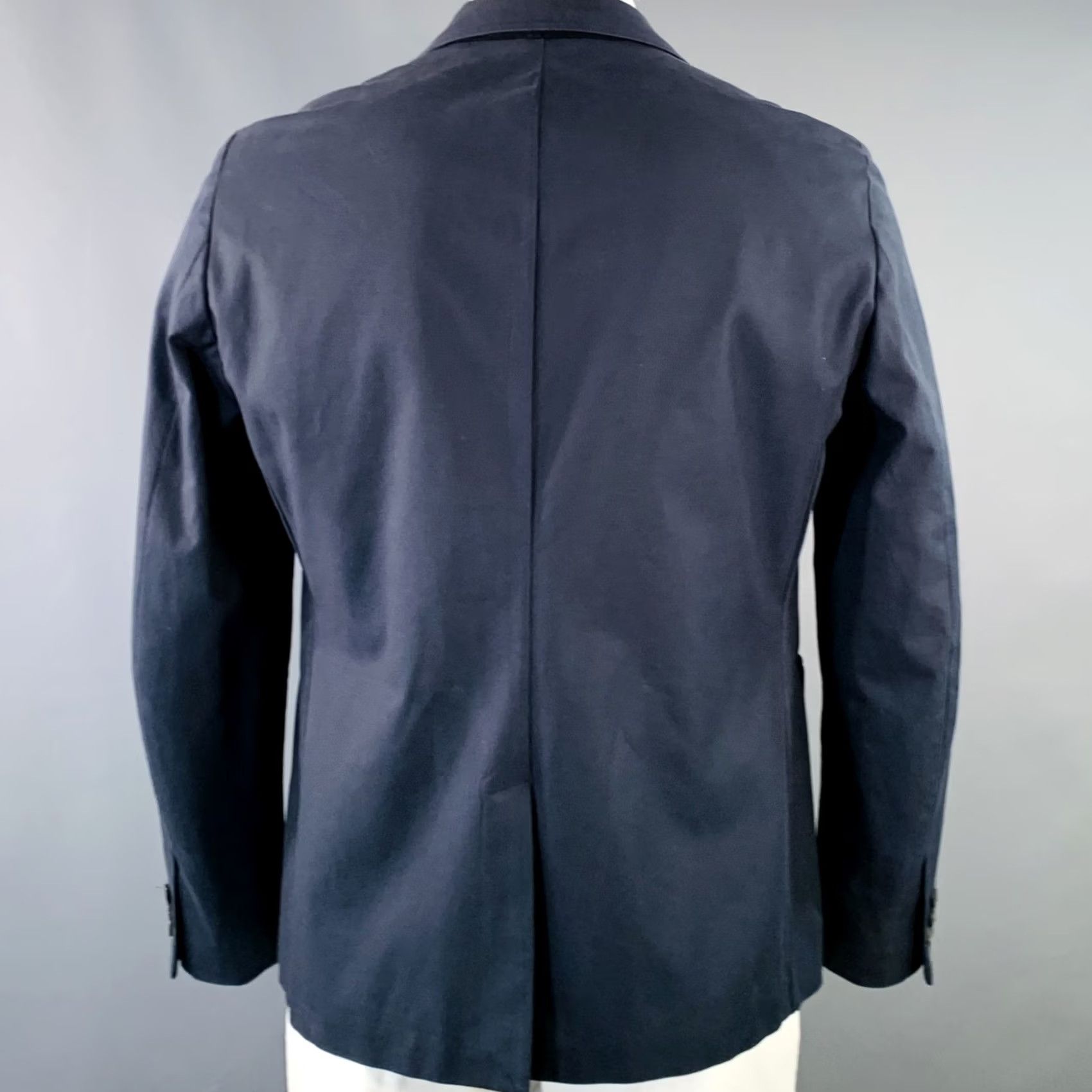 Raf Simons RAF SIMONS Size 42 Regular Navy Cotton Notch Lapel Sport Coat Size US XS / EU 42 / 0 - 3 Thumbnail