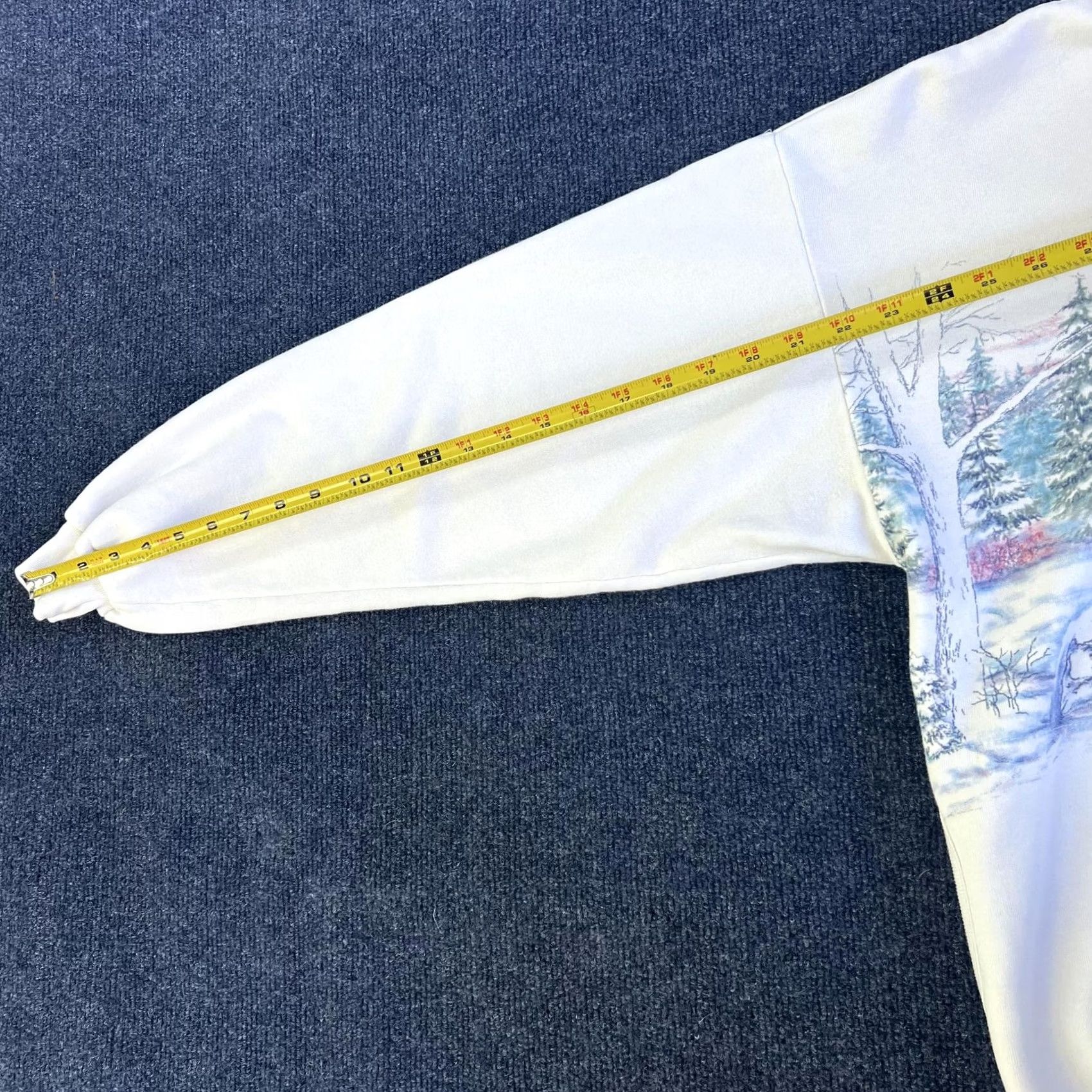 Vintage VINTAGE Art Unlimited Sweatshirt Womens Medium White Winter Scene Horse 90s Size M / US 6-8 / IT 42-44 - 7 Thumbnail