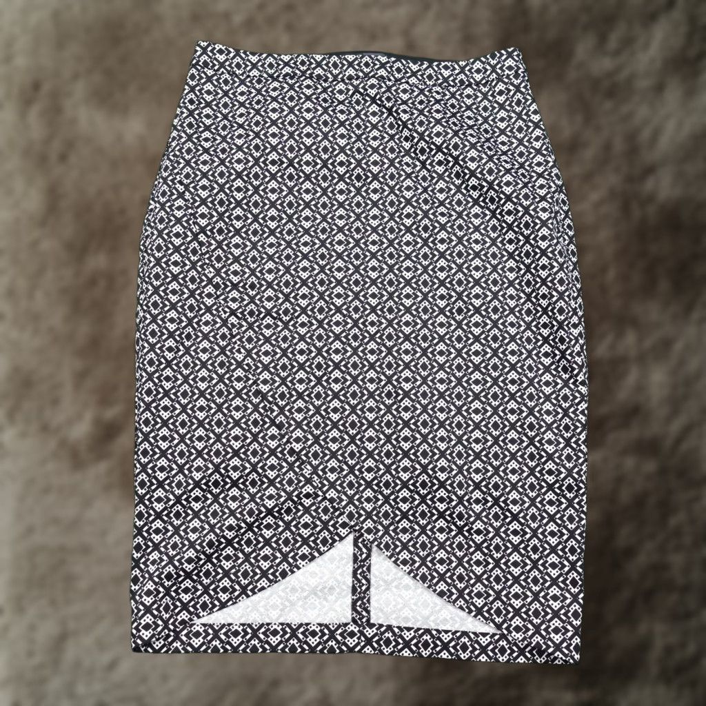 Vintage THE LIMITED Skirt Women Size 8 Black Geometric Pattern Womens Size 30" / US 8 / IT 44 - 1 Thumbnail