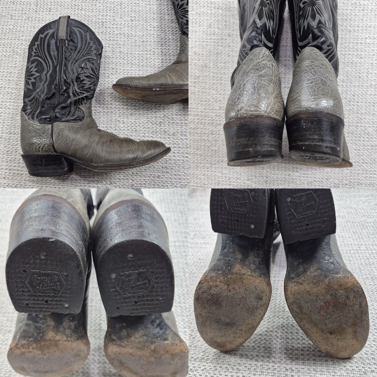 Tony Lama Tony Lama Boots Mens Size 10.5 D Gray Leather Western Cowboy Pointed Toe 6700 Size US 11 / EU 44 - 8 Thumbnail