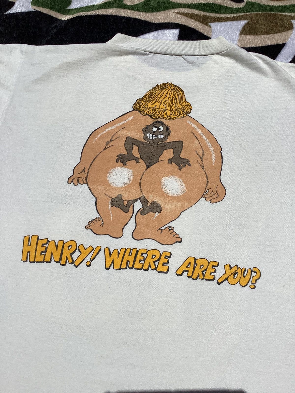 Vintage Vtg 90s/Y2K Henry where are you? Funny provocative tourist T Size US XL / EU 56 / 4 - 2 Thumbnail