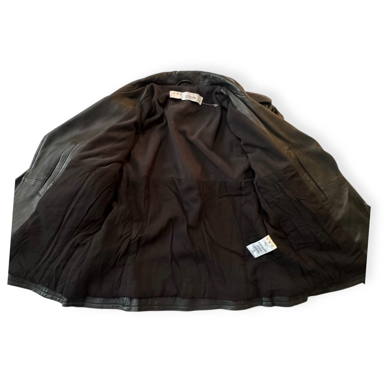 Iro IRO Paris Newhan Lambskin Leather Jacket Black Size 42 FR, R Size M / US 6-8 / IT 42-44 - 7 Thumbnail