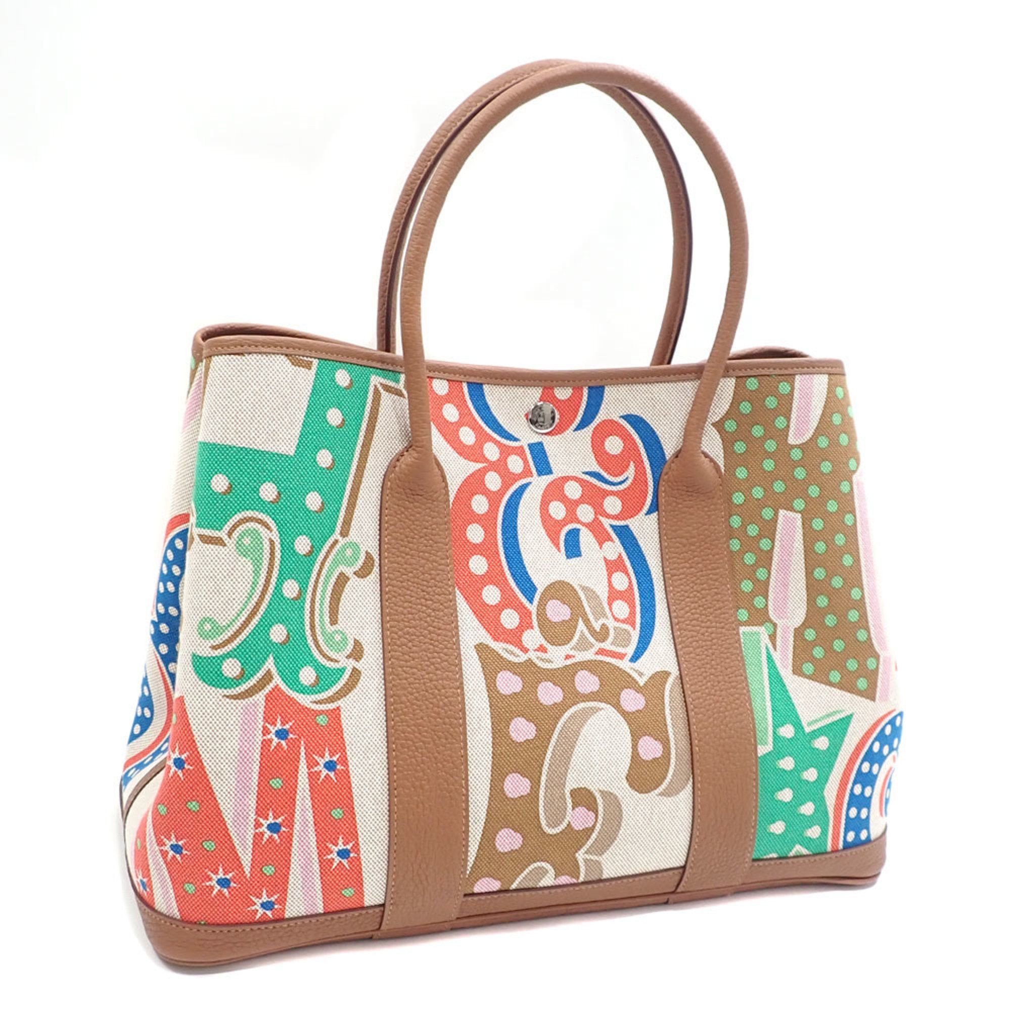 Hermes Garden Pm Electric Tote Bag Women's Capucines And Other Negonda Toile H Plume W Stamp Made Around 2024 Hermes Hand