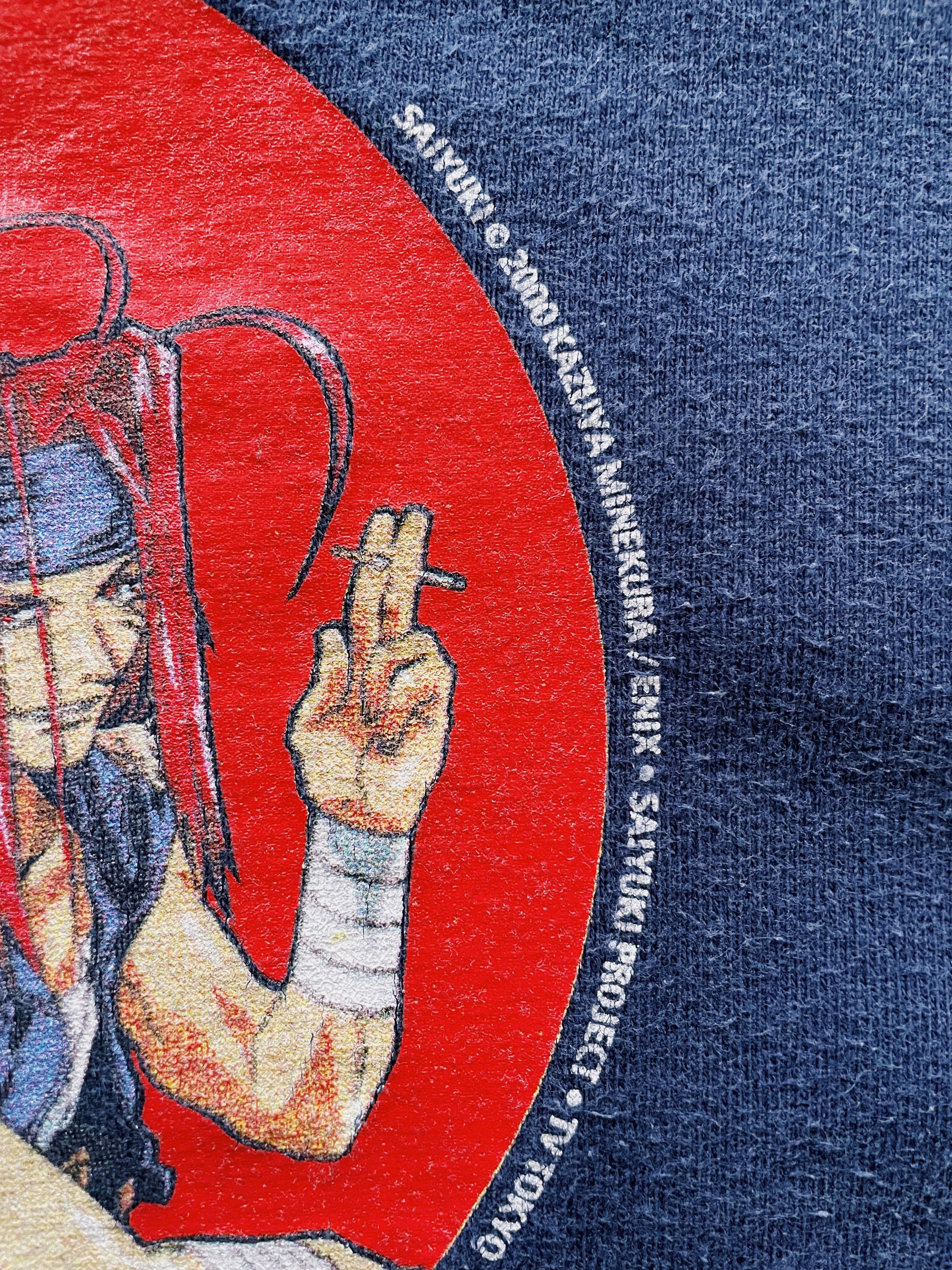 Vintage Vintage 2000 Y2K Saiyuki Promo T-shirt Navy Size US XL / EU 56 / 4 - 4 Thumbnail