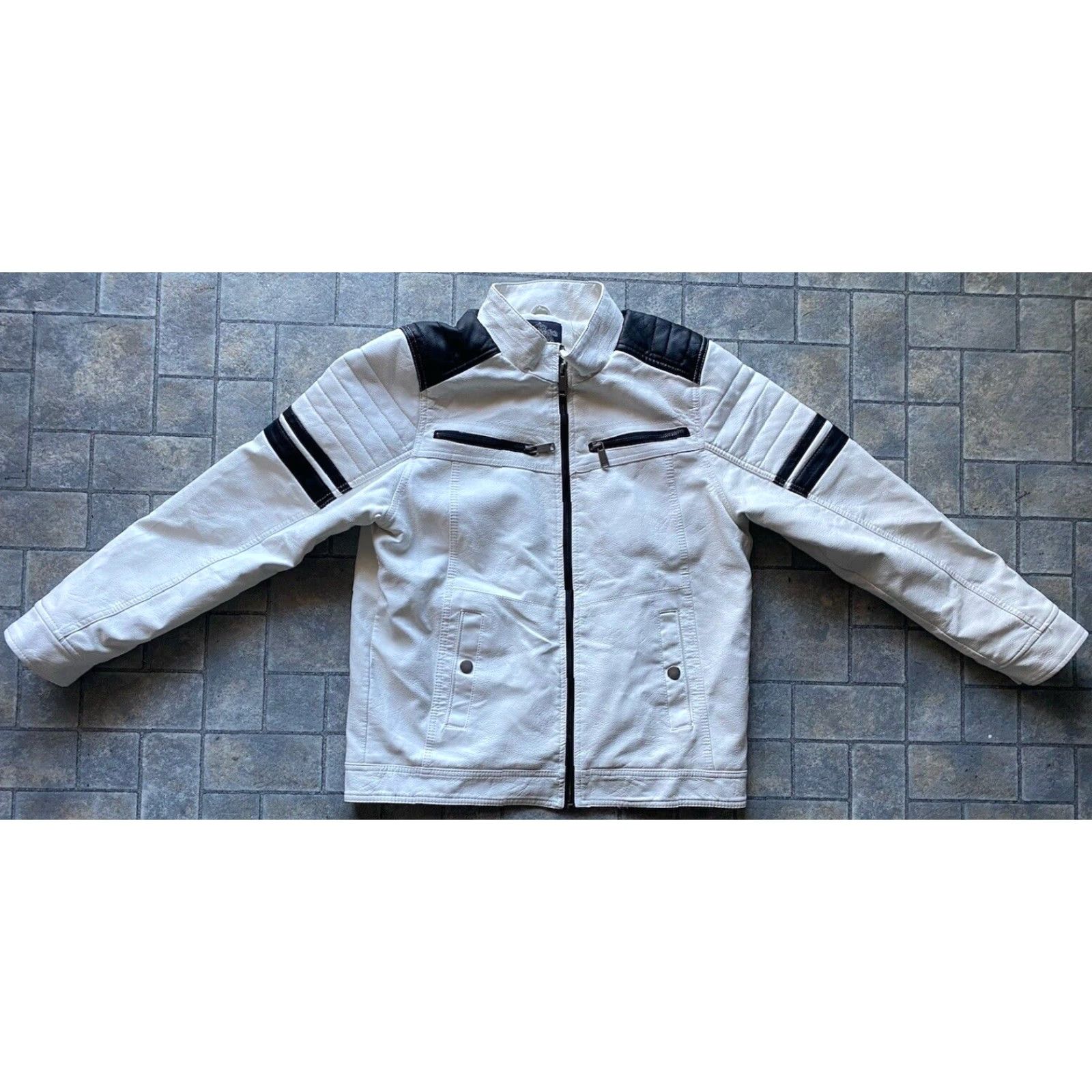Vintage Bleu Grandeur Jacket White Size Small Mens Zip Up Polyester Jacket S White Men Size US S / EU 44-46 / 1 - 2 Thumbnail