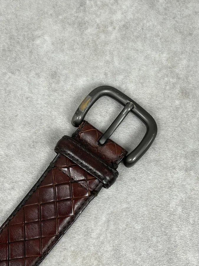 Bottega Veneta Bottega Veneta Brown Intrecciato Woven Leather Belt Size ONE SIZE - 6 Thumbnail