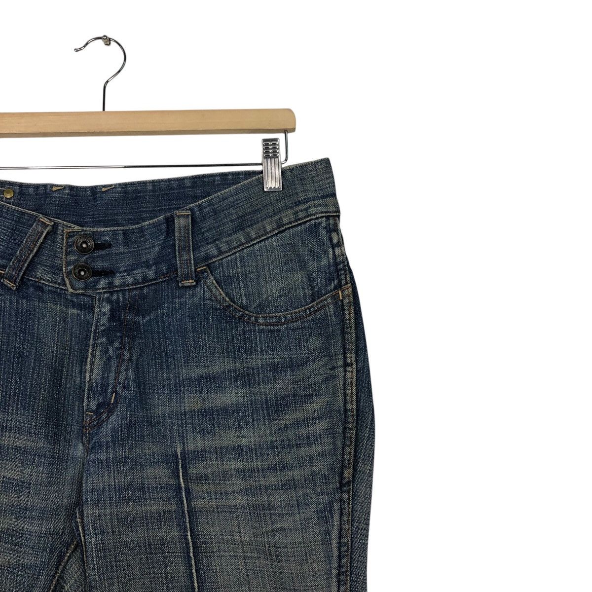 Japanese Brand Buffalo Jeans Y2K Moto Seam Denim — Early 2000s Archive Fade Size 33" - 7 Thumbnail