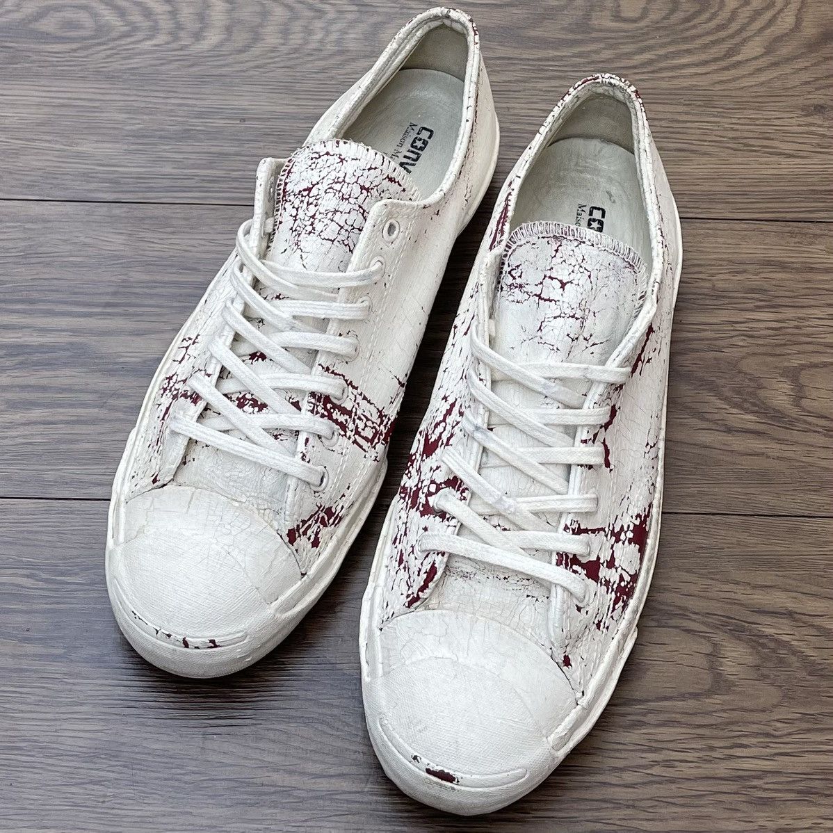 Converse × Maison Margiela Converse x Maison Margiela Jack Purcell Low 'Paint Crack' Size US 13 / EU 46 - 2 Thumbnail
