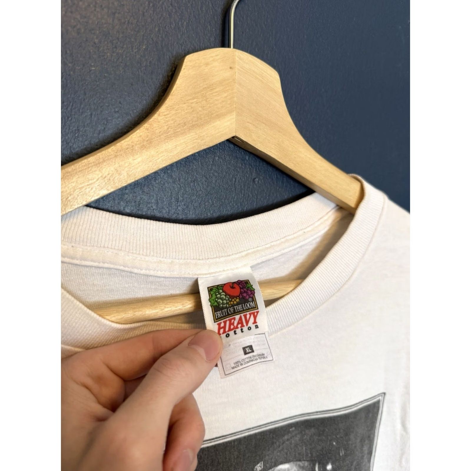 Fruit Of The Loom VINTAGE 90s Big L The Big Picture White T-Shirt Men XL 1998 Mens Size US XL / EU 56 / 4 - 2 Thumbnail