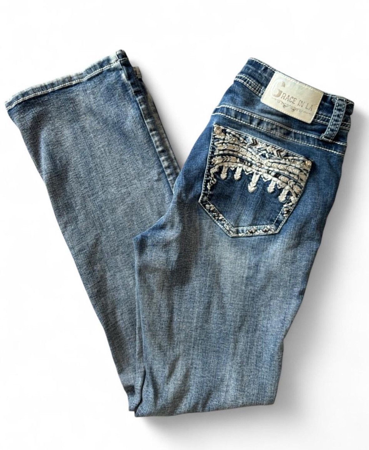 Grace in LA Grace in LA Jeans Easy Fit - Dark Wash Bootcut Size 7 Size 28" / US 6 / IT 42 - 4 Thumbnail