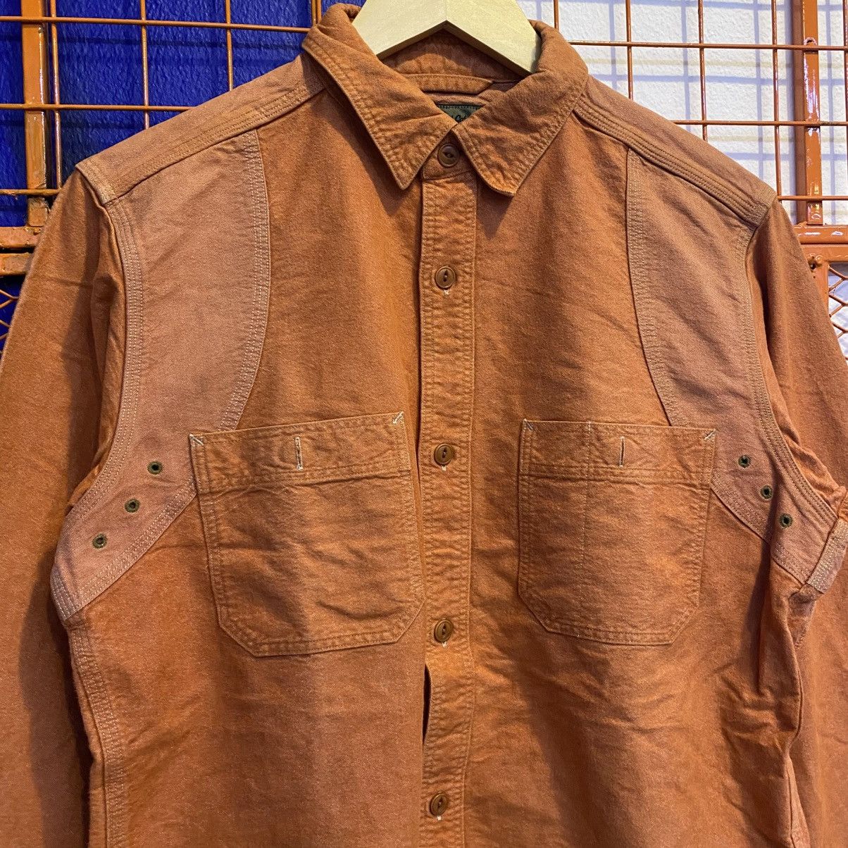 Nigel Cabourn Nigel Cabourn Shirt Button Up Military Pocket Japanese Brand Size US M / EU 48-50 / 2 - 4 Thumbnail
