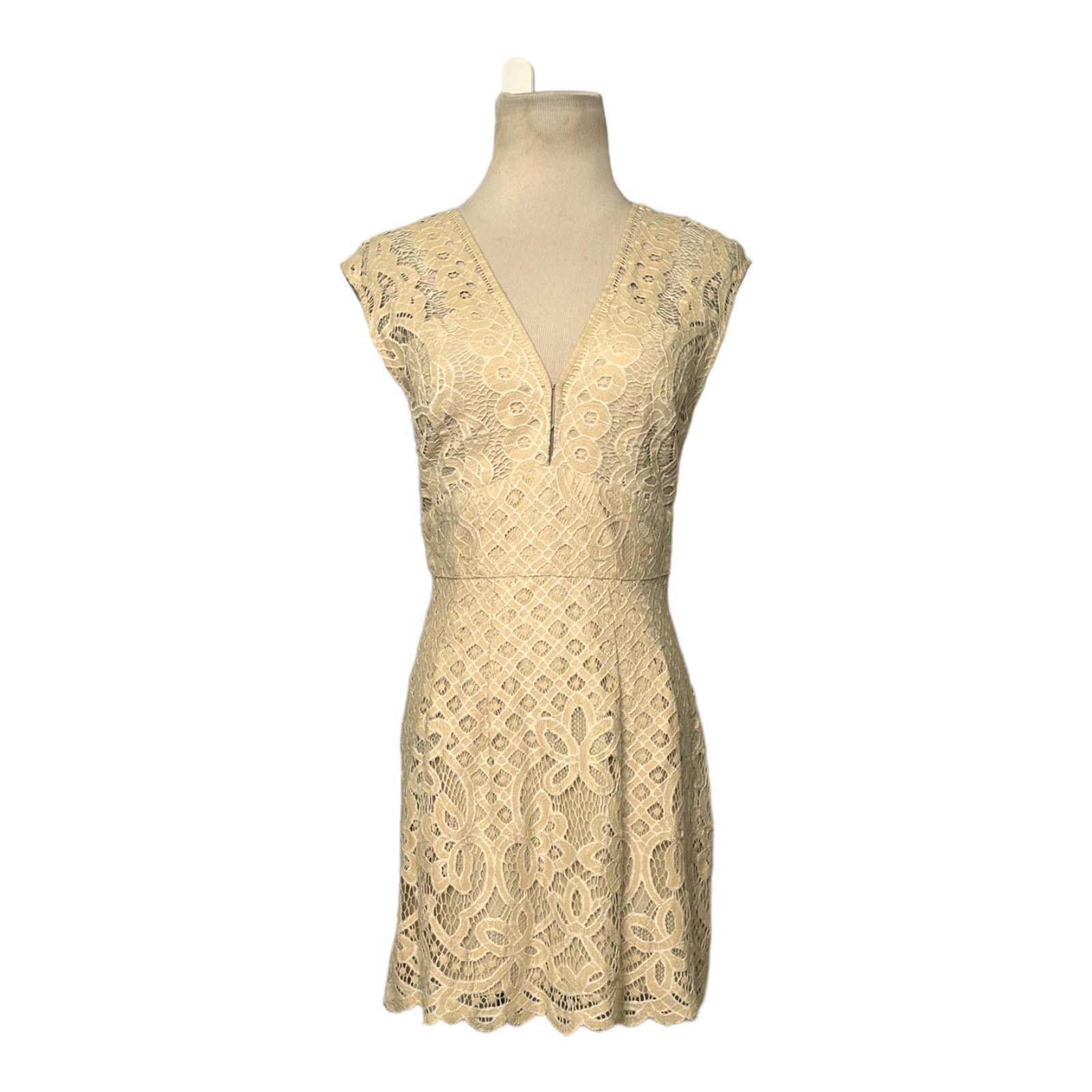 Free People Free People Beige Lace One Million lovers Mini Dress Size 0 Size XS / US 0-2 / IT 36-38 - 8 Thumbnail