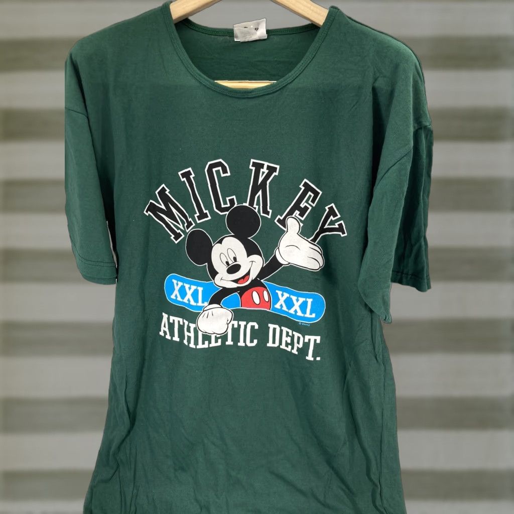 Disney VINTAGE Walt Disney World Sleep Shirt Women OSFA Green Mickey Mouse NWOT NOS Shirts Size ONE SIZE - 1 Thumbnail