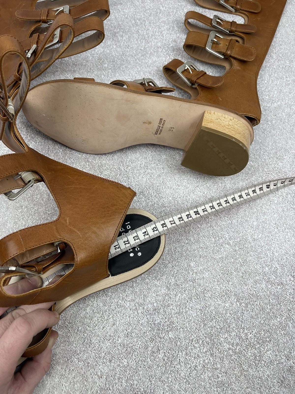 Other Laurence Dacade Brown Leather Halle Gladiator Sandals Size US 8 / IT 38 - 14 Thumbnail