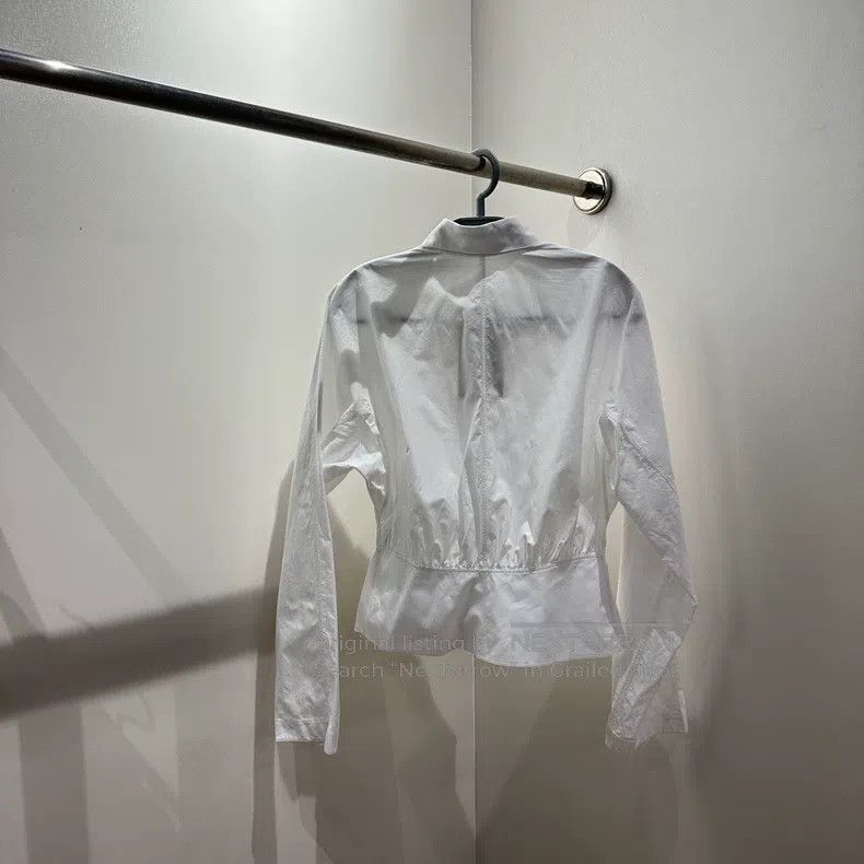 Alaia Alaia Solid Color Tailored Cotton Long Sleeve Shirt Size XS / US 0-2 / IT 36-38 - 2 Thumbnail