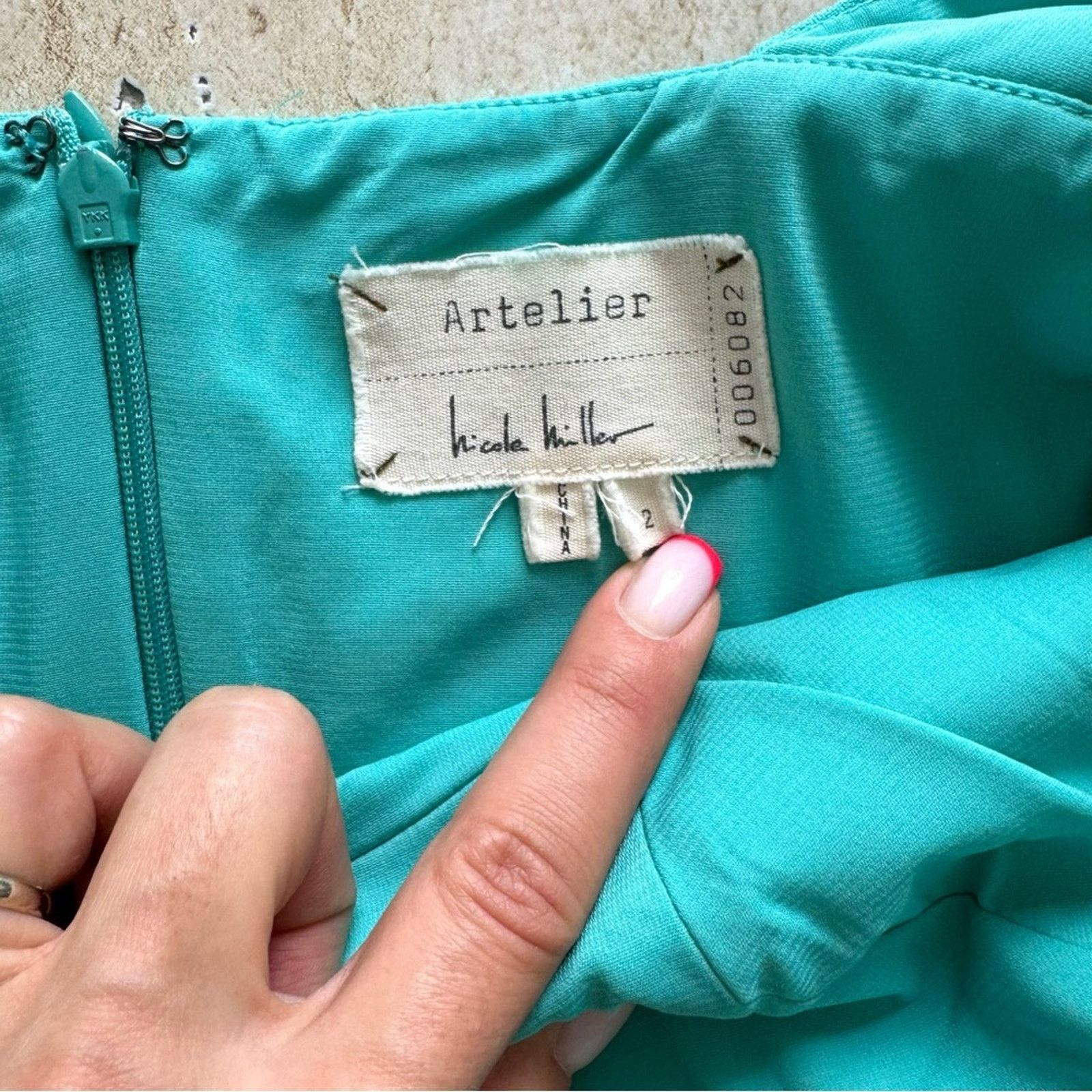 Nicole Miller NICOLE MILLER Artelier Turquoise Dress, Size 2 Size XS / US 0-2 / IT 36-38 - 8 Thumbnail
