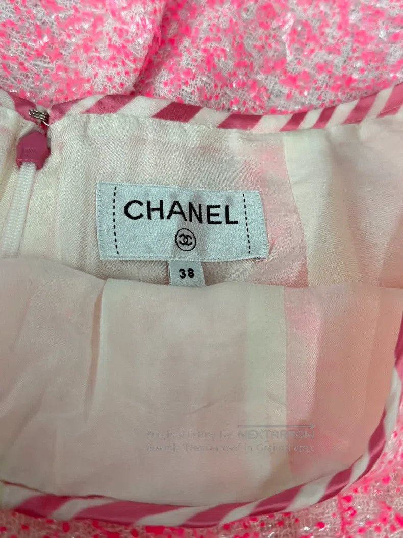 Chanel Chanel Pink sequined tweed skirt Size 25" / US 0 / IT 36 - 4 Thumbnail