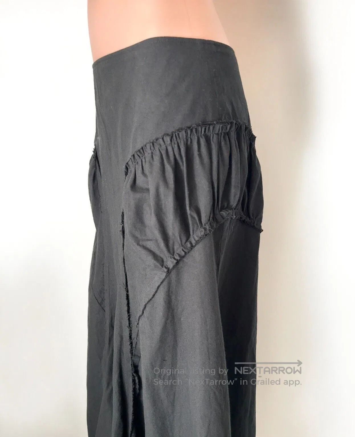 Y's Yohji Yamamoto Pleated Black Midi Skirt. Size 26" / US 2 / IT 38 - 3 Thumbnail