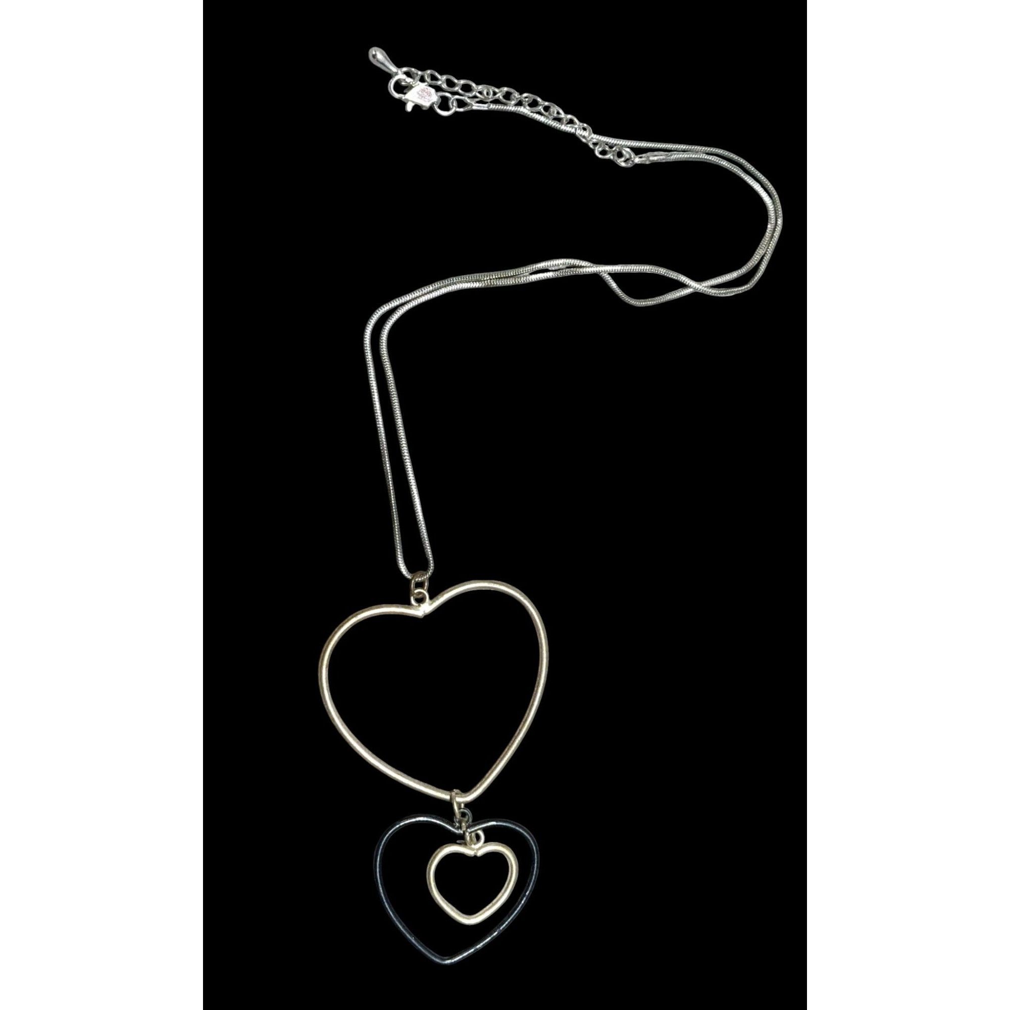 Other Coquette Multi Tone Open Heart Pendant Necklace Size ONE SIZE - 2 Thumbnail