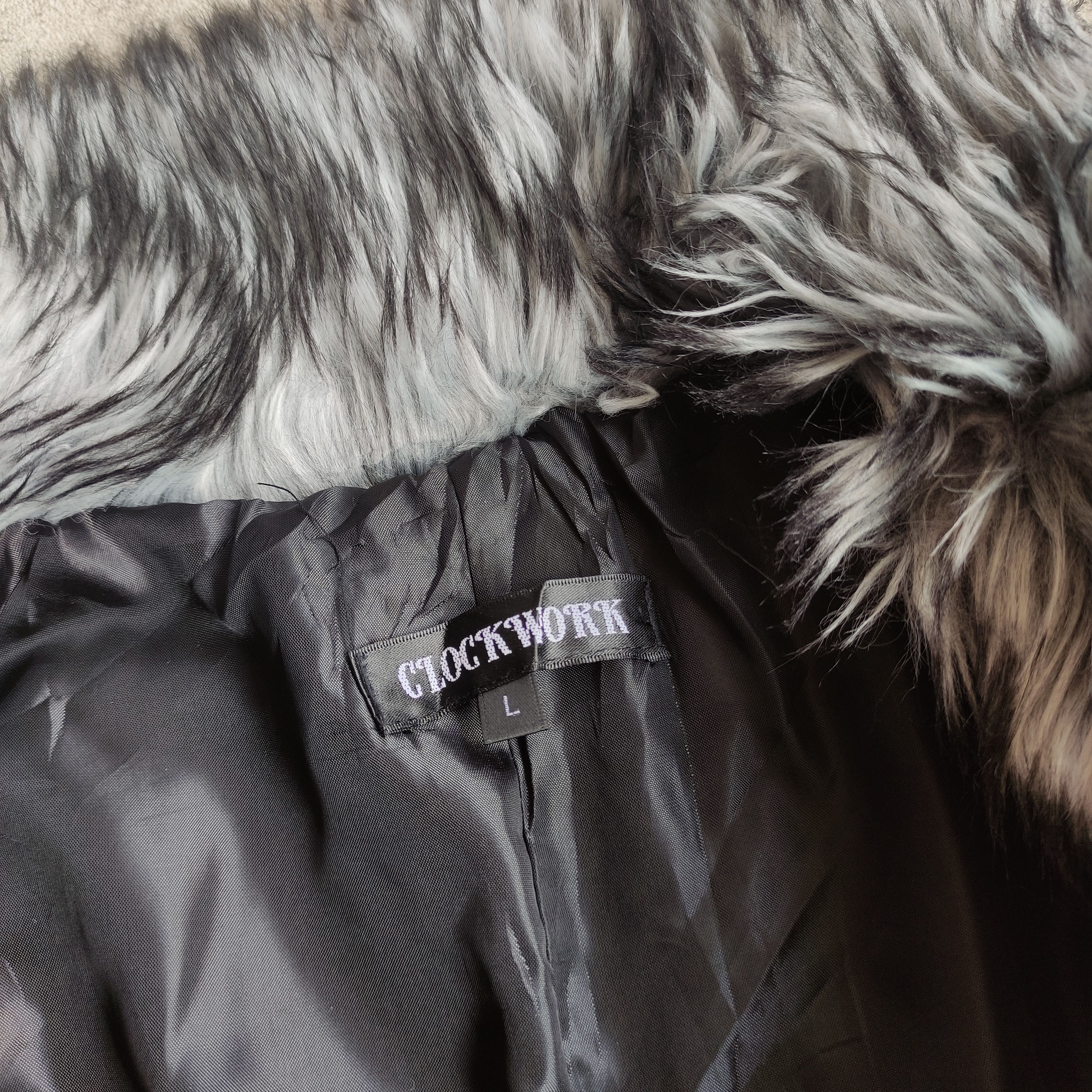 If Six Was Nine Clock Work Fur Bikers Jacket — 2000s style Tornado Mart Size US L / EU 52-54 / 3 - 13 Thumbnail
