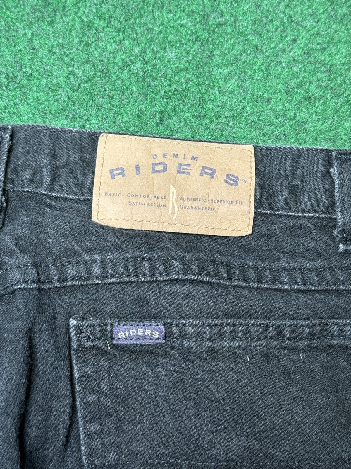 Lee × Vintage Vintage 90s Riders Lee Black Denim Mens 32x32 Tapered Jeans Size US 32 / EU 48 - 4 Thumbnail