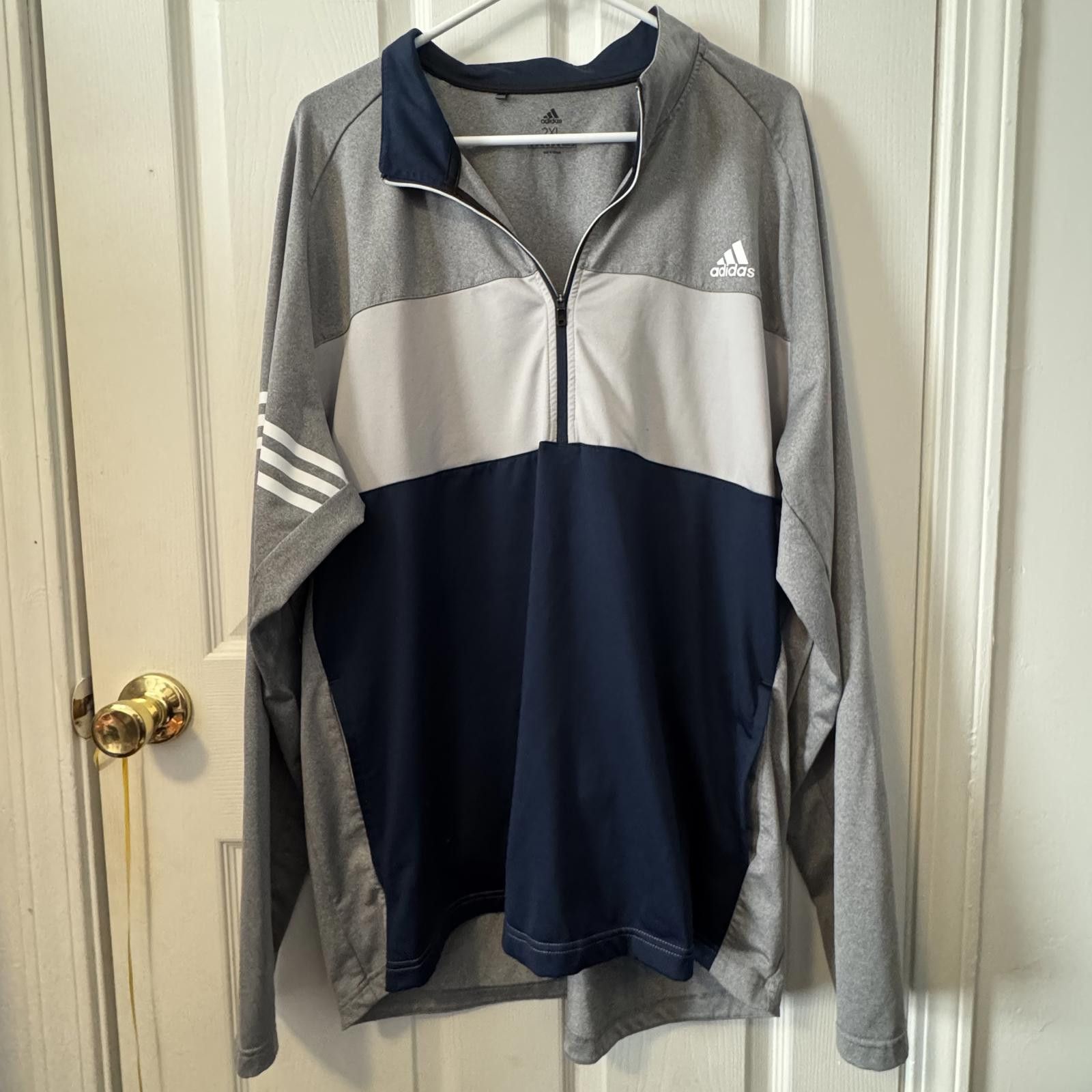 Adidas Adidas Men's 2XL Quarter Zip Pullover Sweatshirt Size US XXL / EU 58 / 5 - 1 Thumbnail