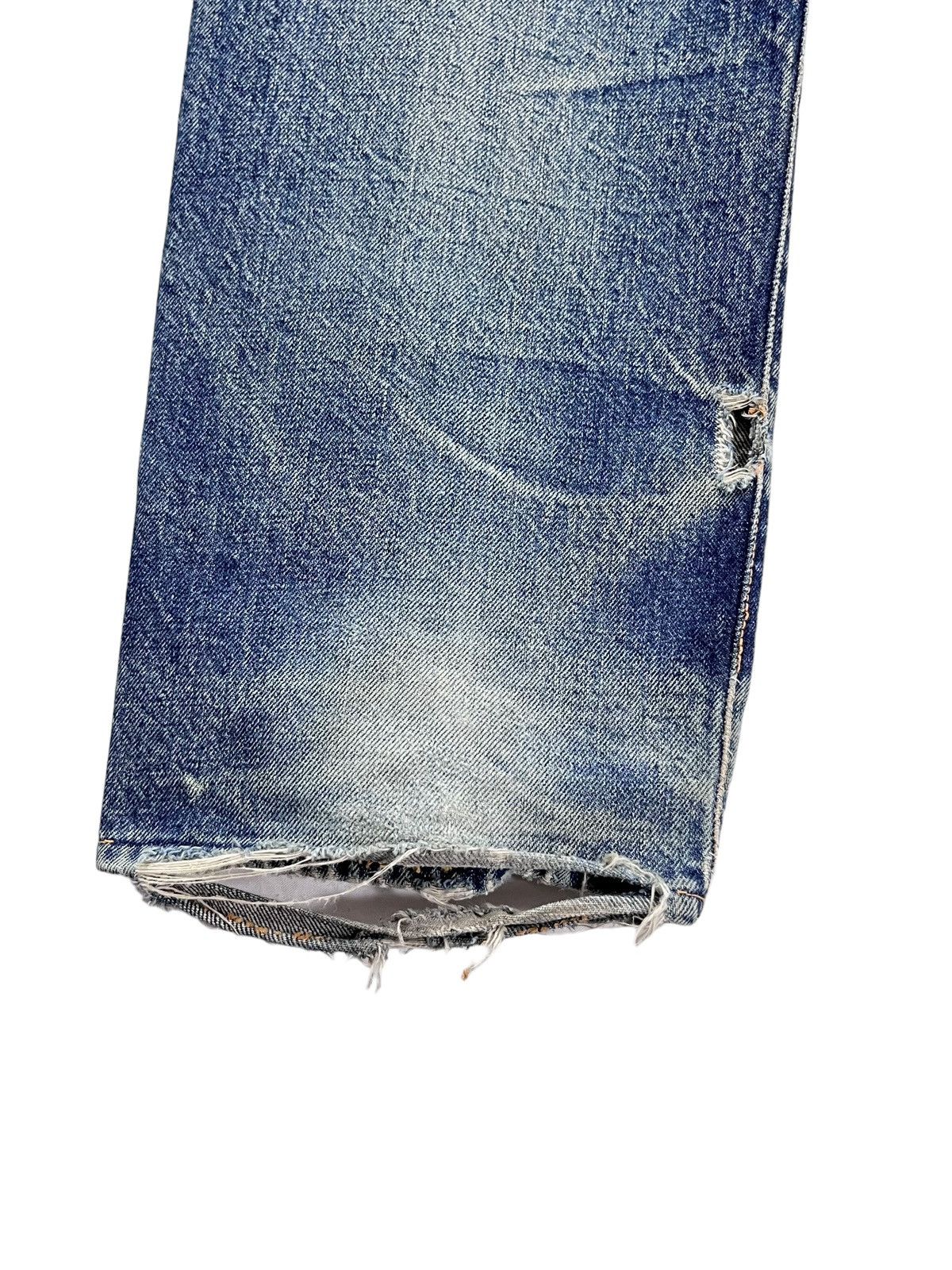 Evisu 🔥EVISU YAMANE NO1 SPECIAL SELVEDGE Worn-Out Thrashed Denim Size US 31 - 20 Thumbnail
