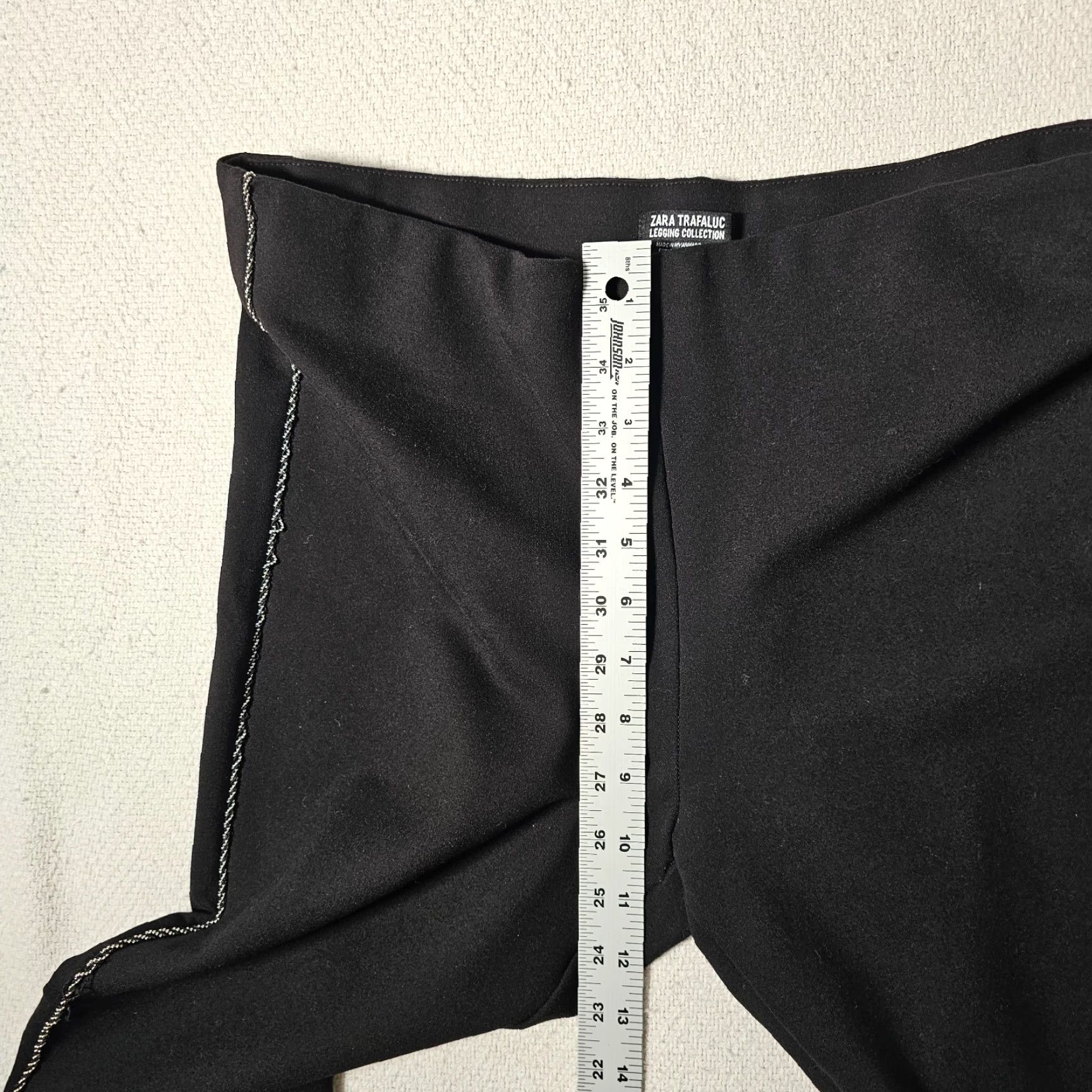 Zara Zara Trafaluc Collection Pants Women XL Black Cropped Stretch Pull On Polyester Ponte Rhinestone 90s Womens Size 40" / US 18 - 5 Thumbnail