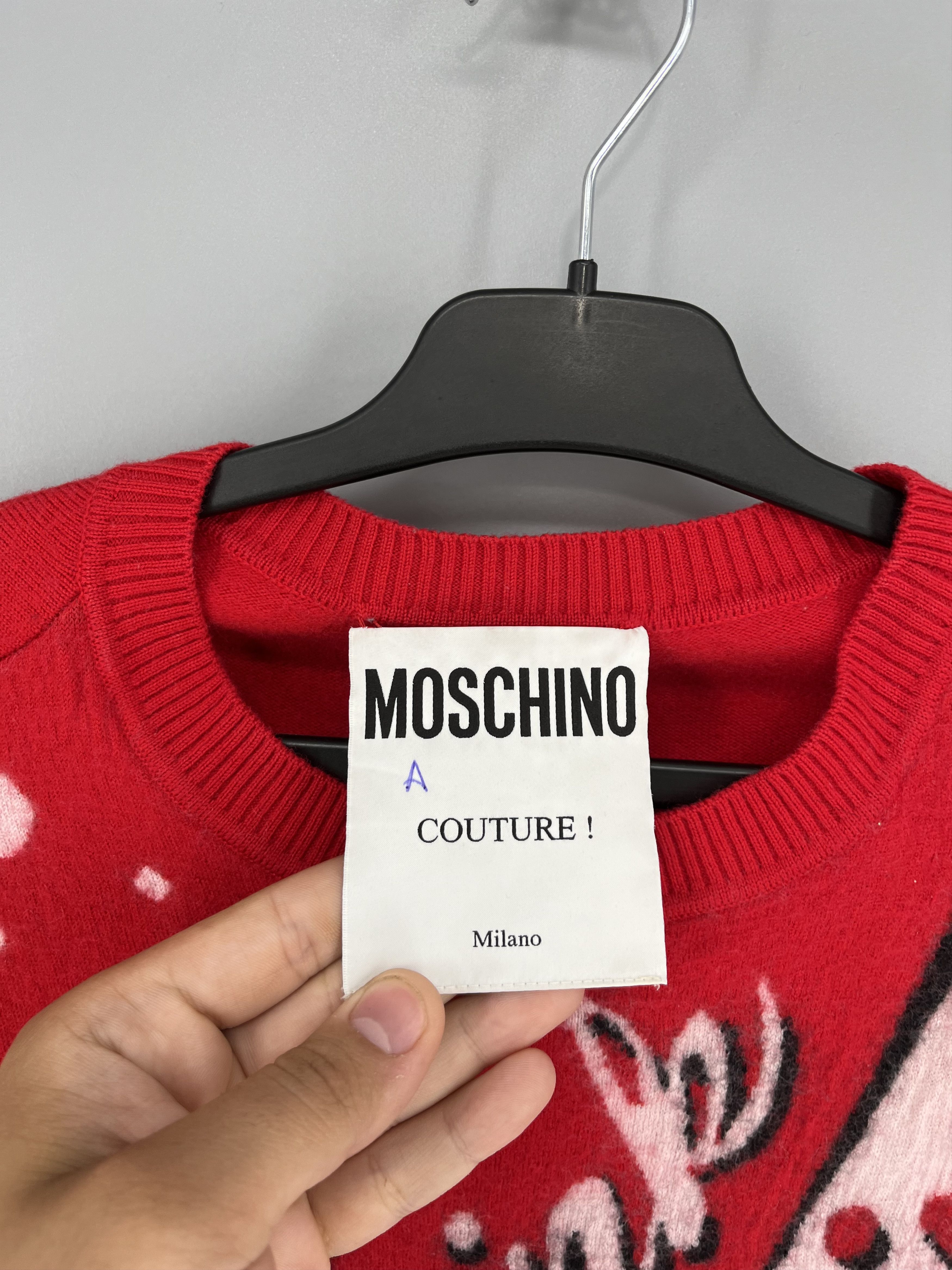 Moschino Vintage Drink 335ml Moschino Sweater 100 Wool Lana Size S / US 4 / IT 40 - 9 Thumbnail