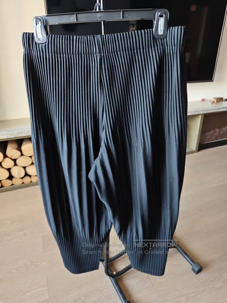 Issey Miyake Issey Miyake Blue Cropped Pants Size US 26 / EU 42 - 2 Thumbnail