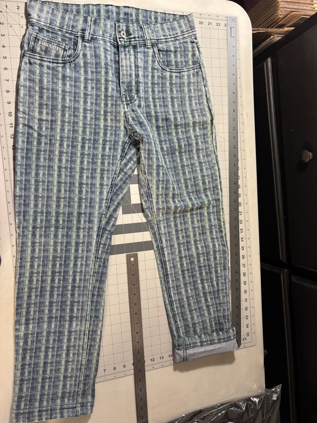 Pleasures Printed grid jeans Size US 30 / EU 46 - 1 Thumbnail