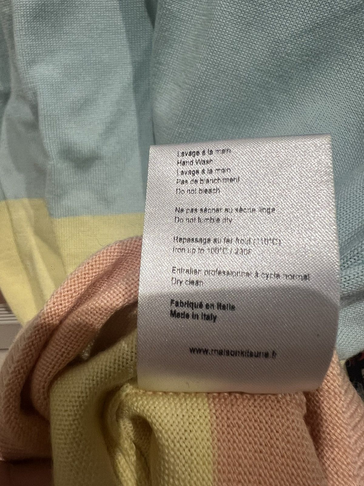 Maison Kitsuné Rainbow Stripe Merino Wool Sweater