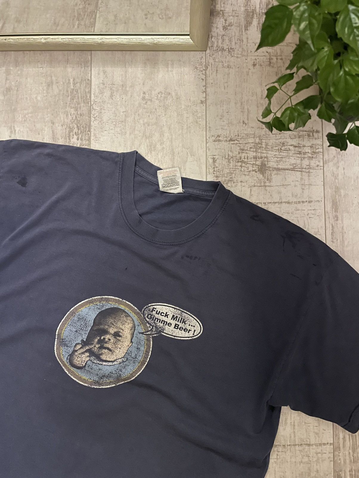 Vintage Vintage Fuck Milk Gimme Beer Joke T-Shirt Crazy 00’s Size US XL / EU 56 / 4 - 3 Thumbnail
