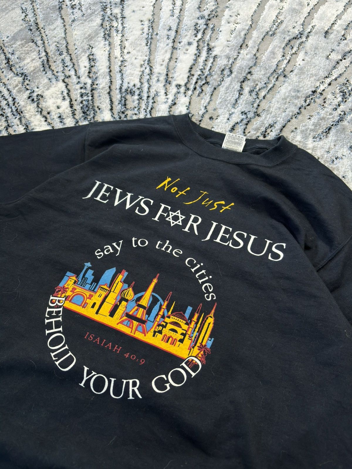 Vintage Vintage 90s Jews For Jesus Tee Religion USA Streetwear War Size US L / EU 52-54 / 3 - 2 Thumbnail