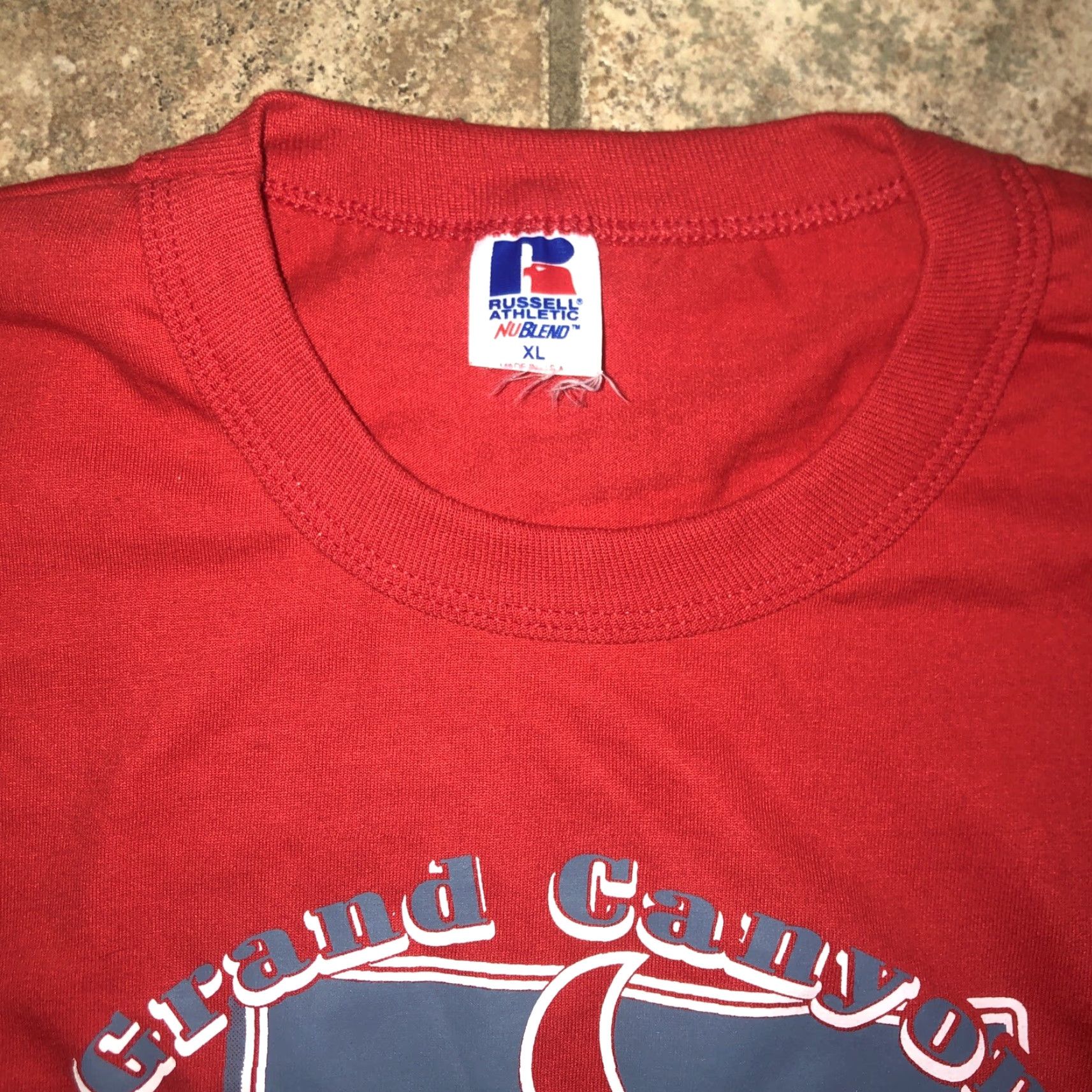 Vintage VTG Russell Athletic Arizona Grand Canyon Graphic Tee Mens XL Red USA Single Stitch T-Shirt Men XL Size US XL / EU 56 / 4 - 3 Thumbnail