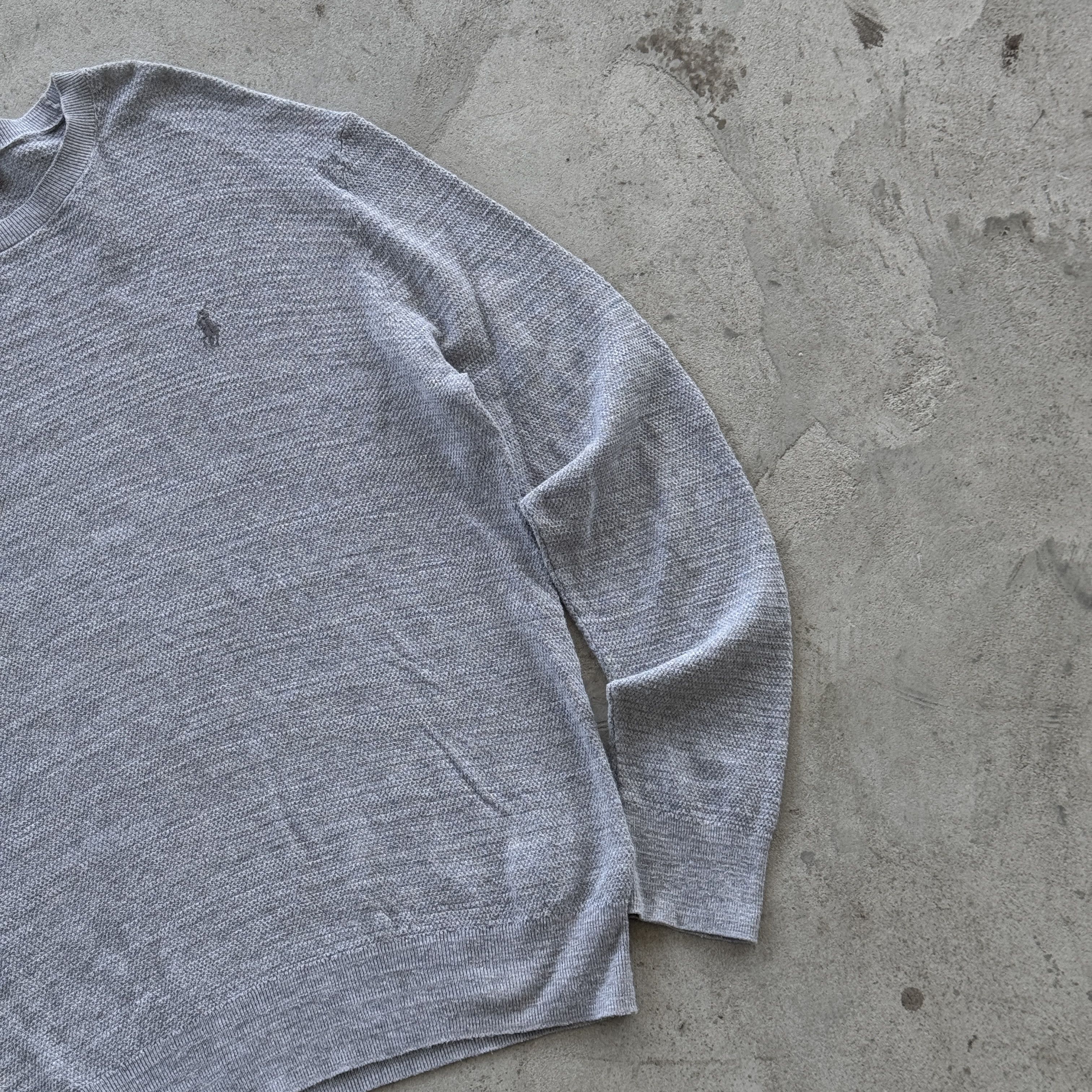 Polo Ralph Lauren Polo Ralph Lauren Grey Knit Sweater Crewneck Cotton Silk Size US M / EU 48-50 / 2 - 2 Thumbnail