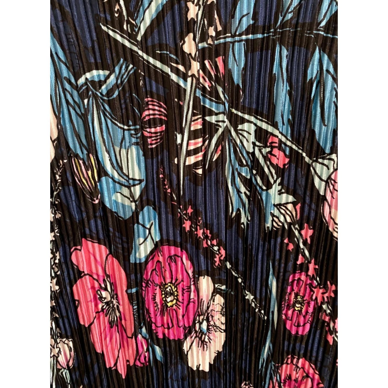 Vintage LuLaRoe Shirley Floral Blue print Cardigan Kimono Duster SZ: m Womens Lightweight Size M / US 6-8 / IT 42-44 - 4 Thumbnail
