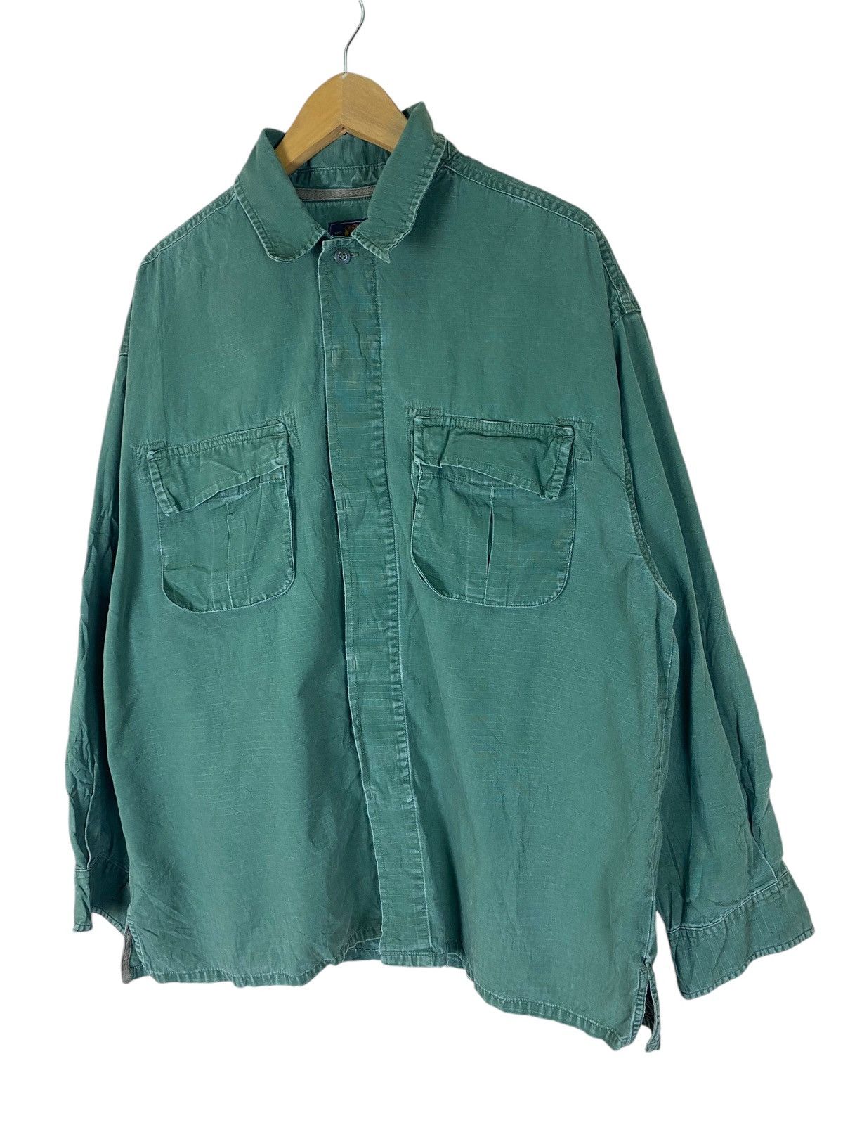 Route 66 × Vintage Vintage Style Route 66 Double Pocket Long Sleeve Shirt Size US L / EU 52-54 / 3 - 4 Thumbnail