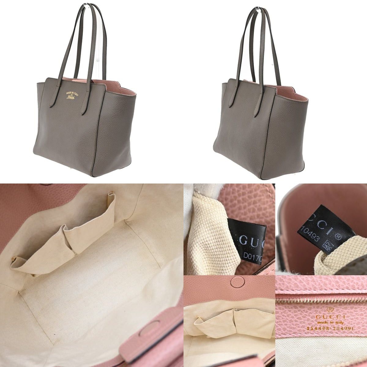 Gucci Gucci Leather Swing Tote Brown Size ONE SIZE - 3 Thumbnail