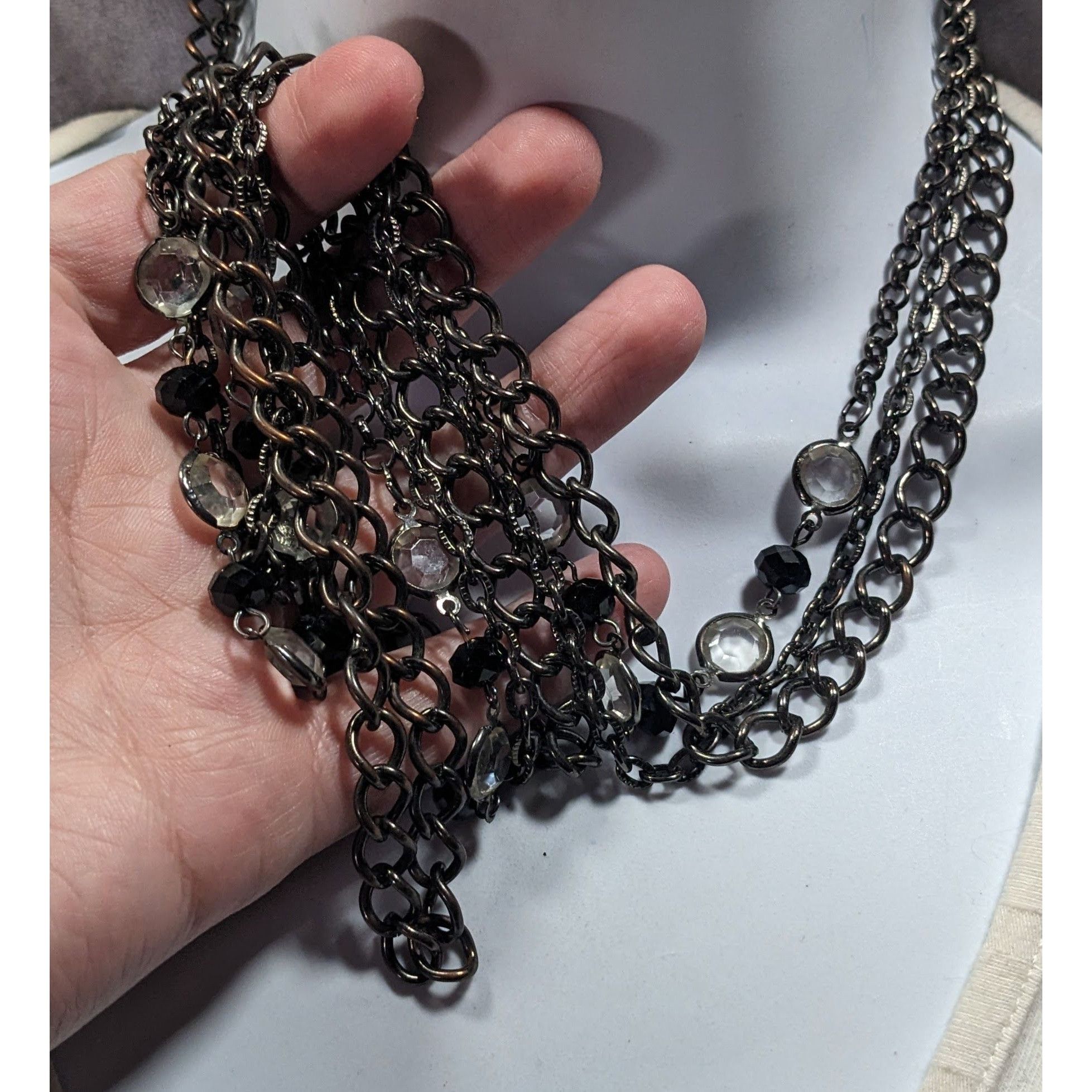Other Glam Goth Multilayer Gemmed Chain Necklace Size ONE SIZE - 3 Thumbnail