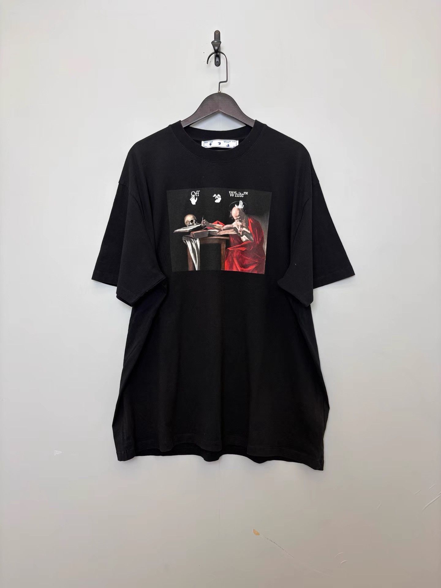 Off-White Off-White Black Religious Oil Painting Skull T-shirt K36 Size US M / EU 48-50 / 2 - 1 Thumbnail