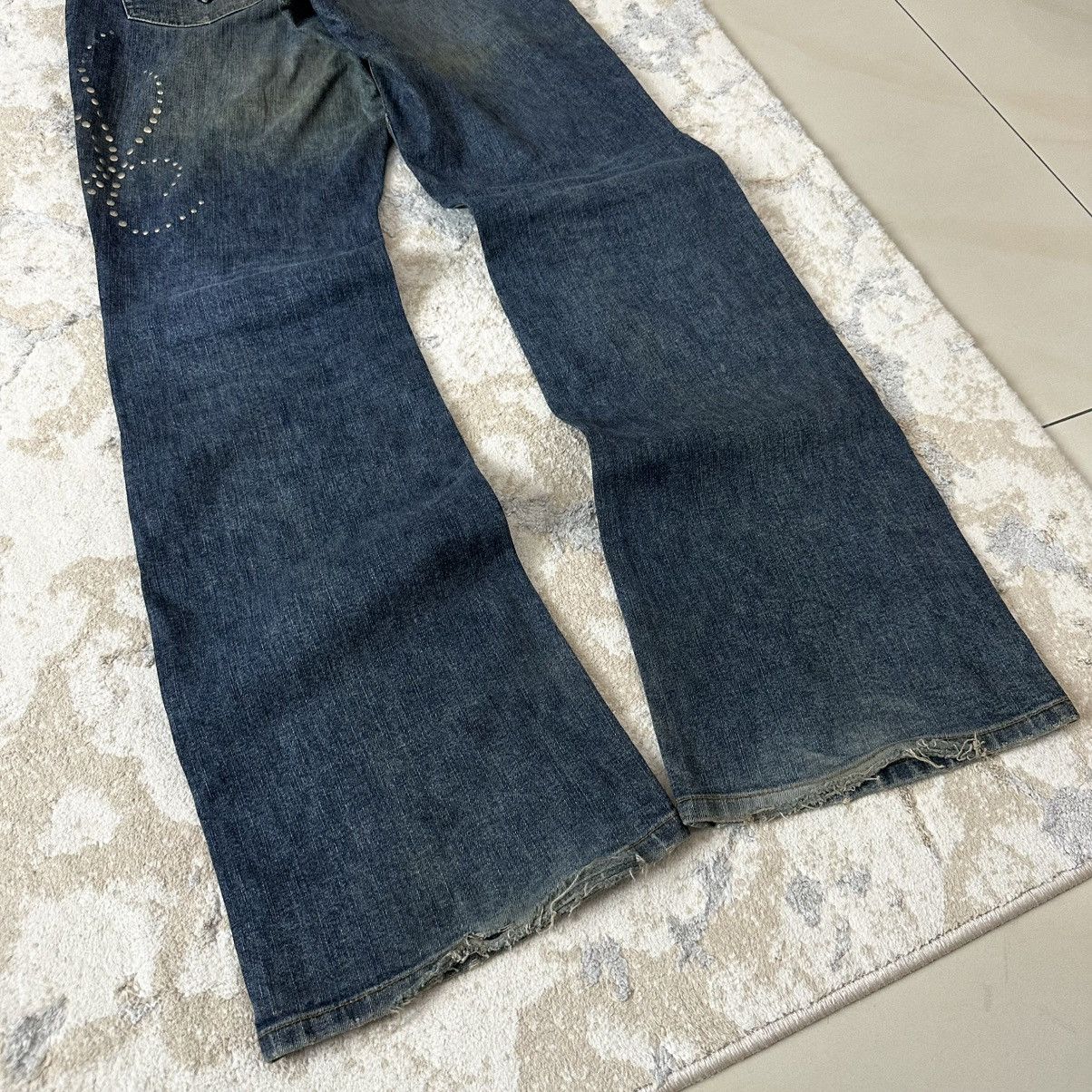 Tornado Mart rare 00s CUSTOM CULTURE Studded Flare Denim Size US 32 / EU 48 - 6 Thumbnail