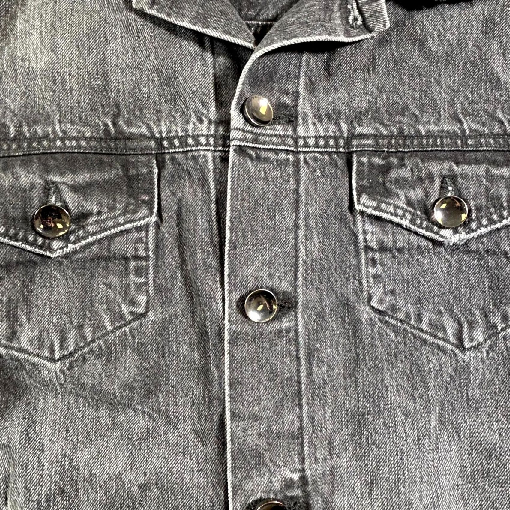 Denime Trinidad3 Mens Trucker Jacket Denim Gray Medium Front Button Streetwear Jacket Size US M / EU 48-50 / 2 - 3 Thumbnail