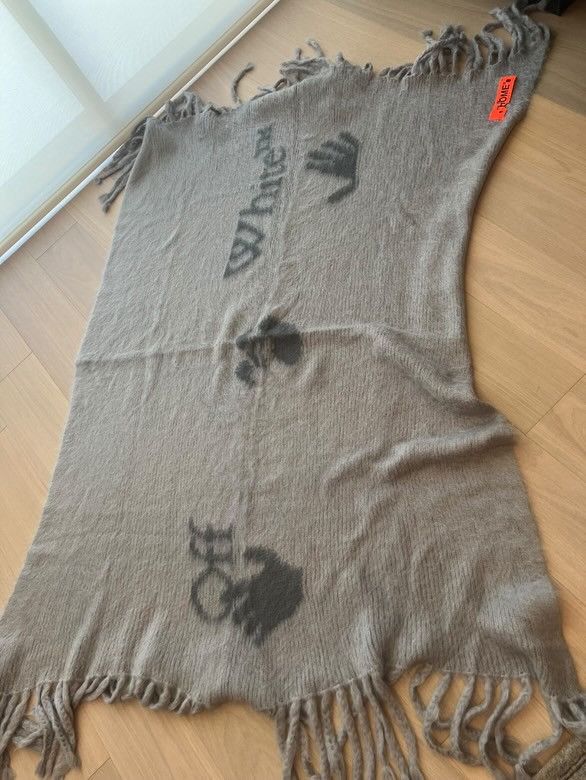 Off-White Off-White intarsia-knit blanket with Pillow Size ONE SIZE - 3 Thumbnail