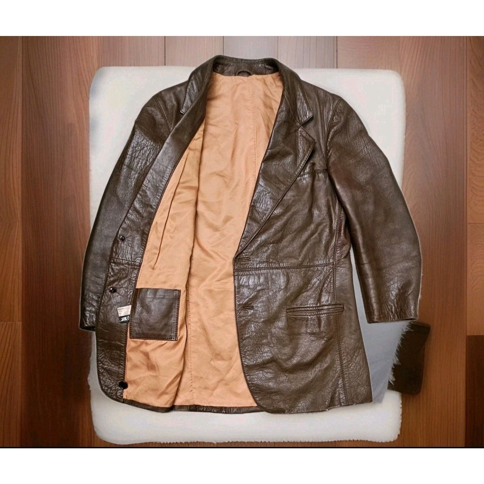 Other Siegfried Barcelona Spain VTG Leather Plazer Coffee 42 Size US XS / EU 42 / 0 - 4 Thumbnail